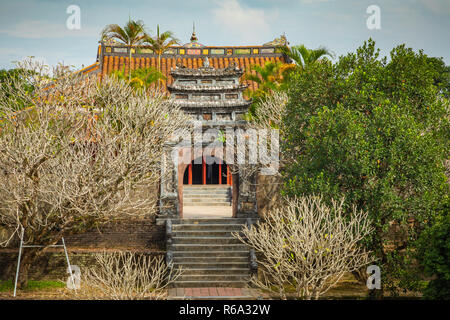 Tombeau de Minh Mang impériale à Hue, Vietnam. Banque D'Images