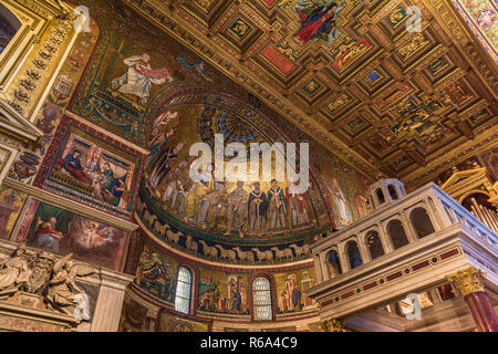 Basilique Santa Maria in Trastevere, Rome, Italie Banque D'Images