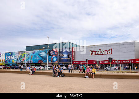 Vue générale de la promenade de Blackpool Lancashire UK Banque D'Images