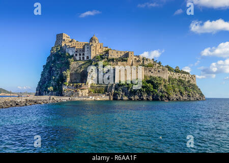 Aragoner château château Aragonais, île de Ischia, Italie, Aragonerburg château Aragonais, Insel Ischia, Italie Banque D'Images