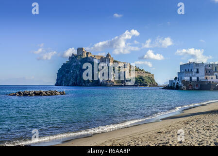 Aragoner château château Aragonais, île de Ischia, Italie, Aragonerburg château Aragonais, Insel Ischia, Italie Banque D'Images