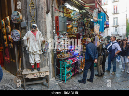 Krippenstrasse, via San Gregorio Armeno, Naples, Italie , Via San Gregorio Armeno, Napoli, Italie Banque D'Images