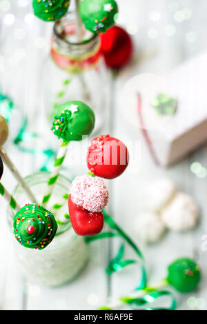 Décoration de Noël cake pops ; maison de vacances historique Banque D'Images