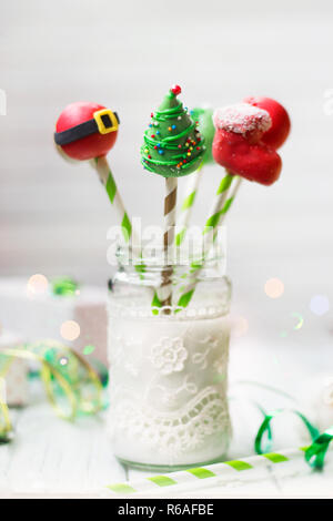 Décoration de Noël cake pops ; maison de vacances historique Banque D'Images