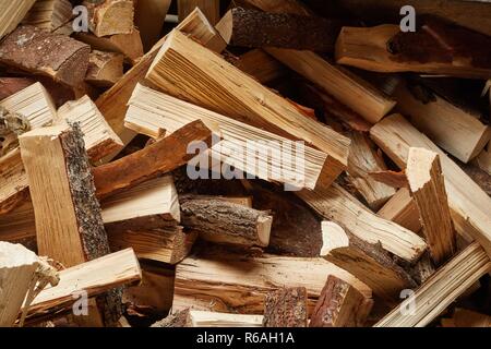 Pile de bois closeup Banque D'Images