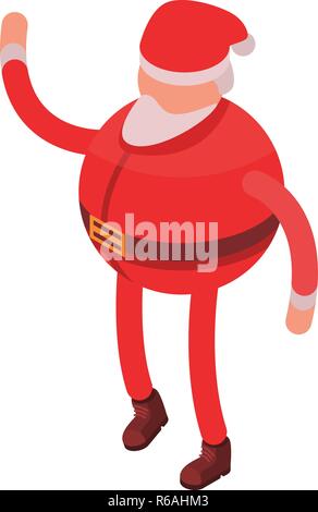 Santa Claus, l'icône de style isométrique Illustration de Vecteur