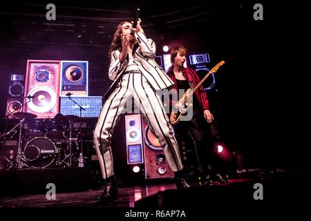 Maneskin effectue vivent à la Fabrique à Milan, Italie, le 23 novembre 2018 Banque D'Images