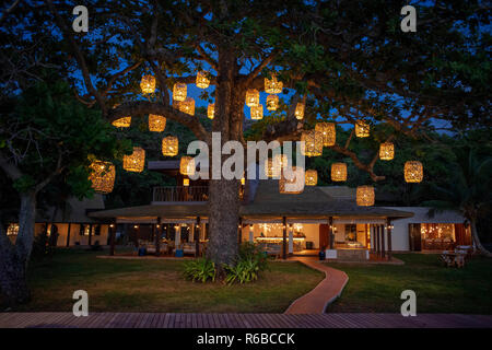 Six Senses Zil Pasyon hôtel de luxe. Felicite Island aux Seychelles. Banque D'Images