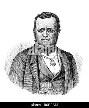 La gravure de portrait Vintage Camillo Benso, comte de Cavour (1810 - 1861) , homme d'État italien, Premier Ministre du Royaume de Piémont-Sardaigne et le premier ministre de l'Italie Banque D'Images