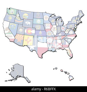 Le Delaware sur la carte de France Banque D'Images