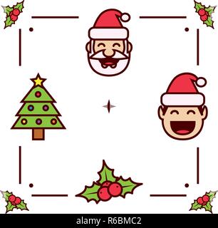 Éléments de Noël Illustration de Vecteur