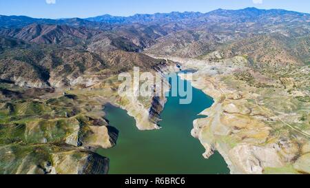 Kalavasos aériennes barrage, Larnaca, Chypre Banque D'Images