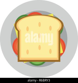 Des aliments délicieux sandwich Illustration de Vecteur