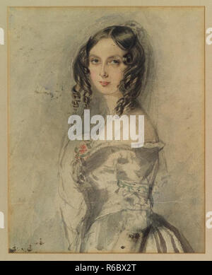 Vintage lady victorian art portrait classique Banque D'Images