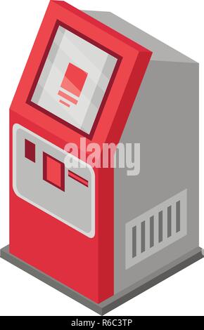 La borne de paiement, l'icône de style isométrique Illustration de Vecteur