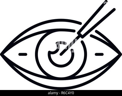 L'icône de globe oculaire, style contour Illustration de Vecteur