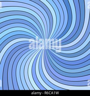 Résumé psychédélique bleu sursaut fond de rayure spirale Illustration de Vecteur