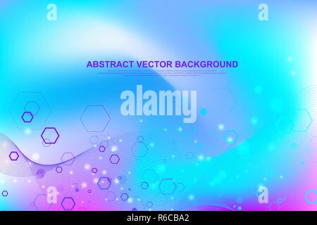 Abstract vector background futuriste blockchain la technologie. Web profond. Peer to peer network business concept. Blockchain cryptocurrency bannière mondiale vecteur. Débit d'ondes Illustration de Vecteur