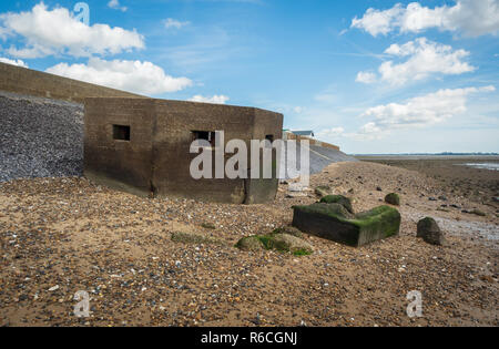 World War 2 Casemate fortification Mersea Island Essex Banque D'Images