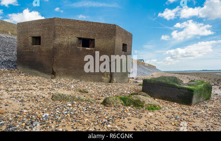 World War 2 Casemate fortification Mersea Island Essex Banque D'Images