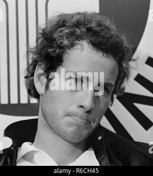 Joueur de tennis John McEnroe, tient une conférence de presse à San Francisco, Juillet 9th, 1978 Banque D'Images
