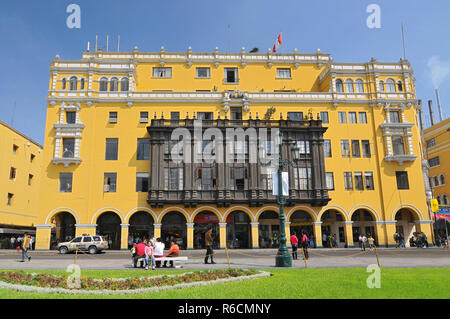 Pérou, Lima, Plaza de Armas, Palace Banque D'Images