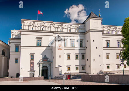 Palais des Grands Ducs de Lituanie et le Musée National à Vilnius, Lituanie Banque D'Images