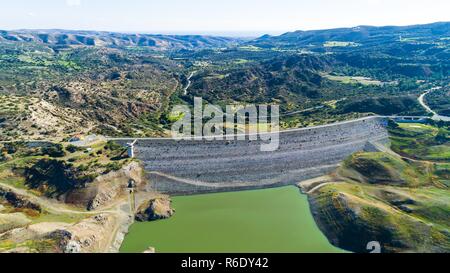 Kalavasos aériennes barrage, Larnaca, Chypre Banque D'Images