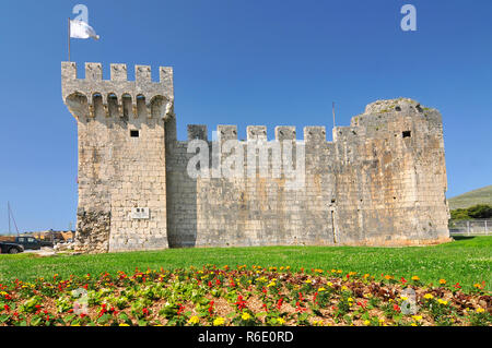 Croatie, Trogir, château, forteresse Kamerlengo et à Trogir, Croatie Banque D'Images