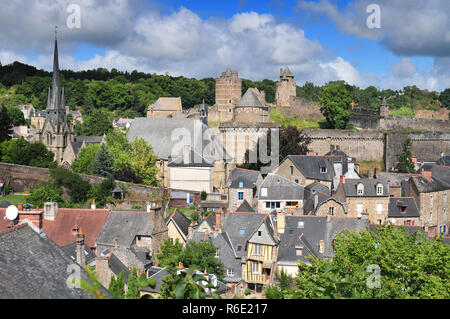 Château de Fougères, en Bretagne au Nord de la France Banque D'Images