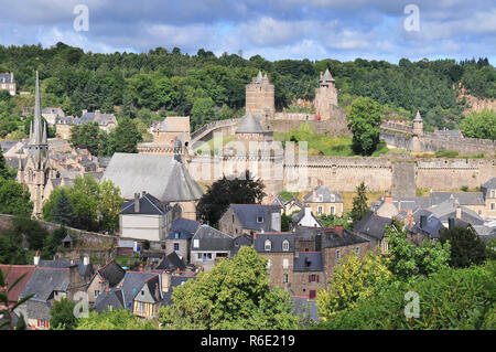 Château de Fougères, en Bretagne au Nord de la France Banque D'Images