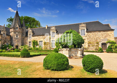 Château et Château de Rochefort en Terrede Bretagne dans le nord-ouest de la France Banque D'Images