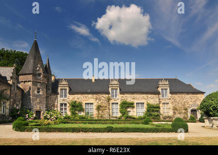 Château et Château de Rochefort en Terrede Bretagne dans le nord-ouest de la France Banque D'Images