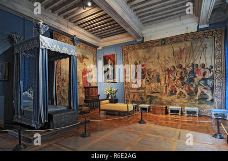 Intérieur du Château de Chambord Château Royal français médiéval de Loire France Europe Site du patrimoine de l'Unesco Banque D'Images