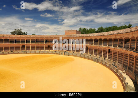 Plaza de Toros (Arènes) à Ronda, ouvert en 1785, l'un des plus vieux et le plus célèbre arène de corrida en Espagne Andalousie Banque D'Images