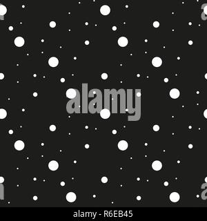 Doodle motif abstrait sur place avec des points dessinés à la main. Vecteur mignon spot noir et blanc motif. Monochrome transparente modèle spot pour les tissus, papiers peints, papier d'emballage, cartes et plans web. Illustration de Vecteur