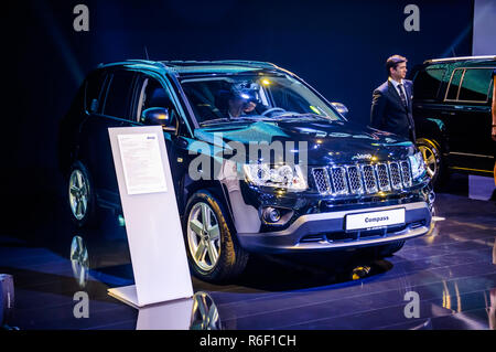 Moscou, Russie - 19 août 2012 : Jeep Compass présenté comme une première mondiale à la 16e SIAM (Moscow International Automobile Salon) le 30 août 2012 à Mos Banque D'Images