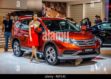 Moscou, Russie - 19 août 2012 : Honda CR-V 4ÈME GÉNÉRATION présenté comme une première mondiale à la 16e SIAM (Moscow International Automobile Salon) le 30 août Banque D'Images