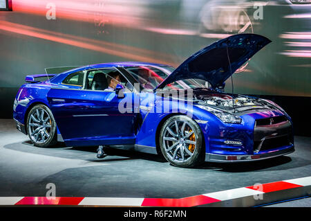 Moscou, Russie - 19 août 2012 : Nissan GT-R R35 présenté comme une première mondiale à la 16e SIAM (Moscow International Automobile Salon) le 30 août 2012 dans Banque D'Images