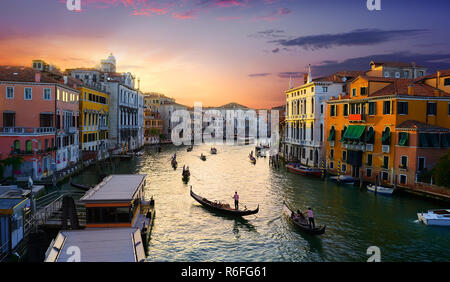 Coucher de soleil sur Venise Banque D'Images