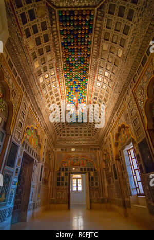 Chambre Palace dans le Meherangarh Fort, Jodhpur, Rajasthan, Inde, Asie Banque D'Images