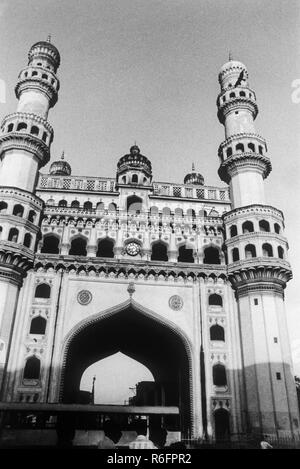 Charminar, monument et mosquée, Hyderabad, Andhra Pradesh, Telangana, Inde, Asie, ancienne image vintage 1900s Banque D'Images