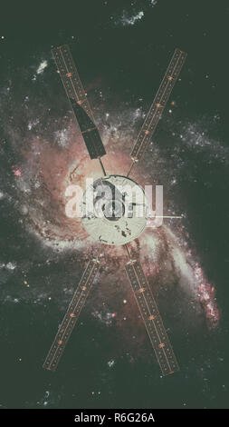 L'Agence spatiale européenne d'Automated Transfer Vehicle-4 dans l'espace. Banque D'Images