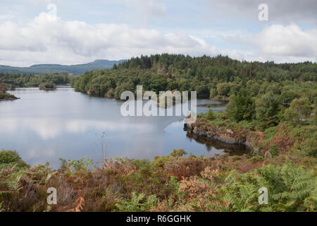 L'ELSI Llyn est un lac situé au-dessus du village de Betws-Y-coed en Galles. Il s'agit d'un réservoir et fournit de l'eau au village. Banque D'Images