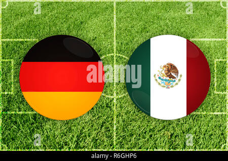 L'Allemagne contre le Mexique match de football Banque D'Images