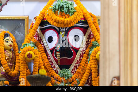 Seigneur Jagannath dans un temple à Puri Banque D'Images