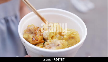 Hong Kong street food, Shu Mai Banque D'Images