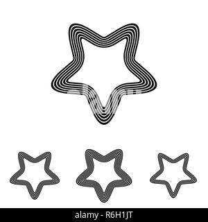 Ligne noire satan logo design set Illustration de Vecteur