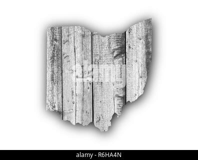 Site de l'Ohio sur Weathered Wood Banque D'Images