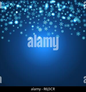 Blizzard de Noël. Fait à partir de flocons de neige sèche Illustration de Vecteur